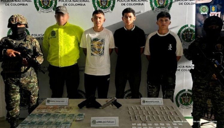 Capturados Armas y Drogas