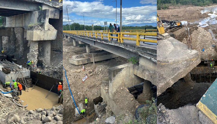 OBRAS EN EL PUENTE FRANCISCO DE PAULA SANTANDER / FOTOS: CORTESÍA 