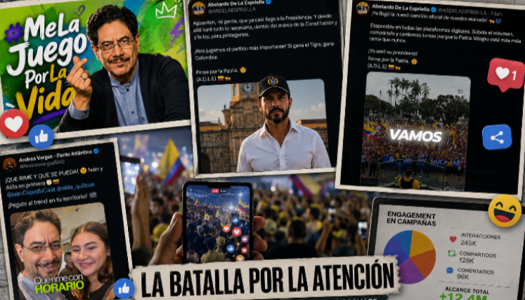 Campaña política en redes sociales.