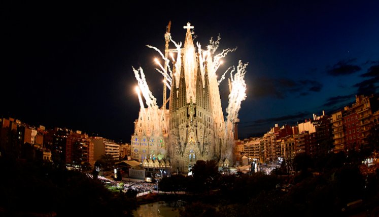 Torre de Jesucristo de la Sagrada Familia. Foto tomada de @sagradafamilia