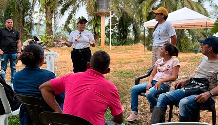 Campesinos beneficiados con la entrega de la Agencia Nacional de Tierras (ANT). / Foto: cortesía