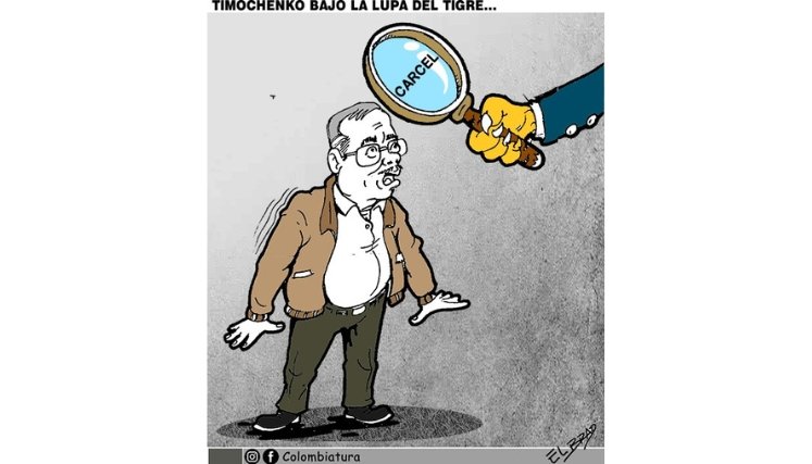 Caricatura, Timochenko bajo la lupa del tigre.