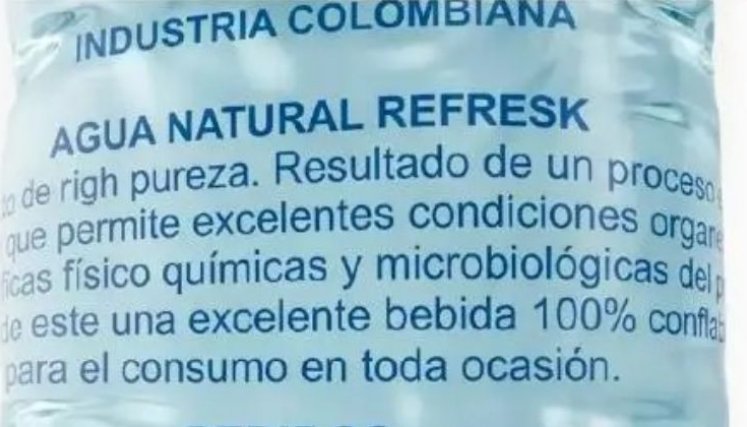 AGUA SIN REGISTRO INVIMA 