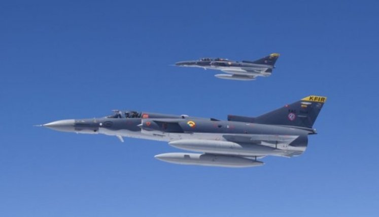 Aviones IAI Kfir FAC. Foto: colprensa.