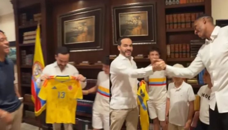 Mina y Cuadrado con Abelardo de la Espriella.