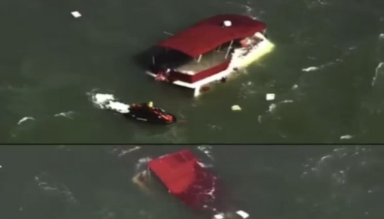Tragedia náutica en San Francisco, EE.UU. Foto: captura de redes sociales (X)