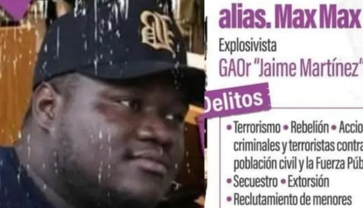 Abatido alias ´Max max´.  Foto: Fuerzas militares