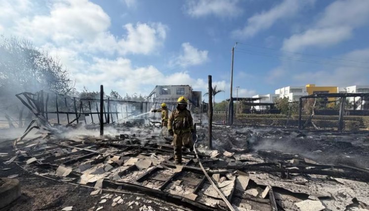 Incendios en Cartagena. Foto: Bomberos Cartagena.