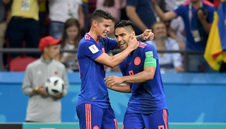 James y Falcao. Foto: Colprensa.