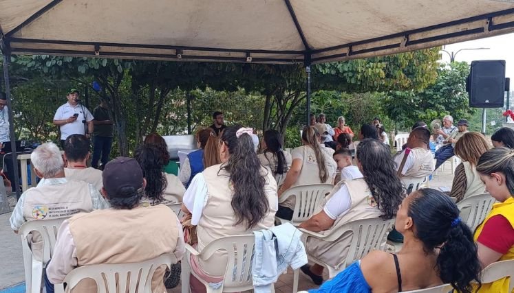 Llegan desplazados a la personería de Ocaña para entregar declaraciones del conflicto armado.