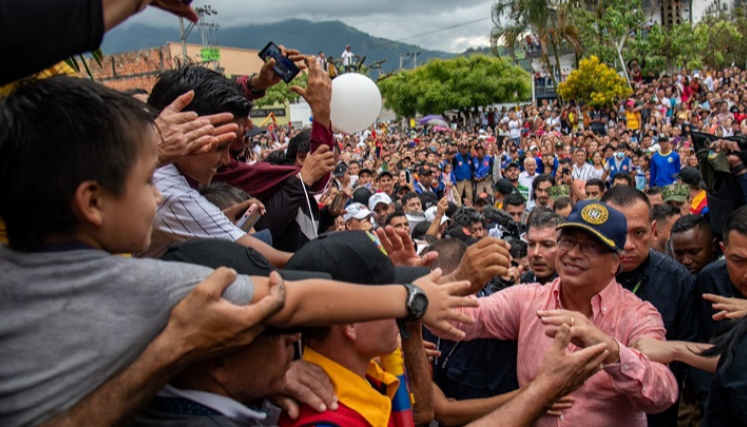 Visita del presidente Gustavo Petro a El Tarra, donde hizo los anuncios de la pacificación del Catatumbo./Foto: Archivo