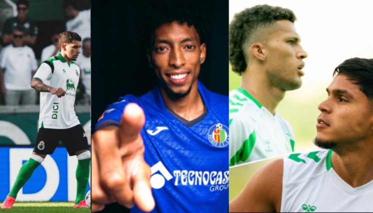 Jugadores colombianos en La Liga. Foto: Captura redes sociaes