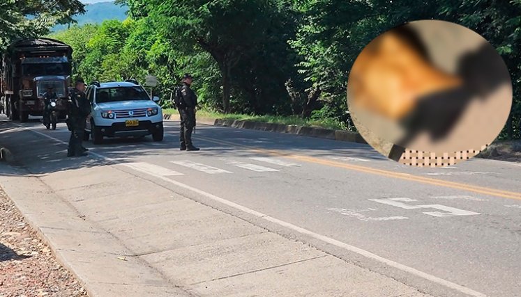 El cuerpo fue encontrado al margen de la vía que comunica a La Ye Astilleros, en El Zulia, con Tibú. / Foto: Cortesía