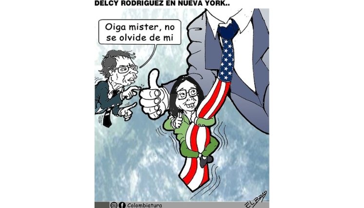 24-09-26 - Caricatura, Delcy Rodríguez en Nueva York..