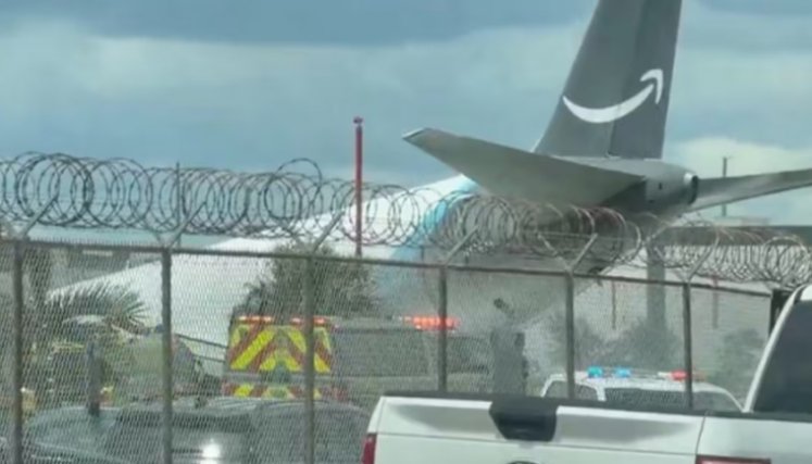 Avión de Prime Air se salió de la pista en el aeropuerto de Miami