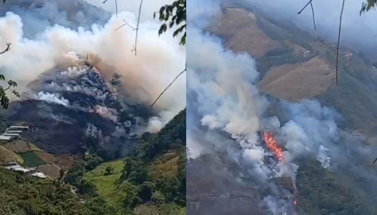 Dos incendios forestales mantienen en alerta a comunidades de Norte de Santander