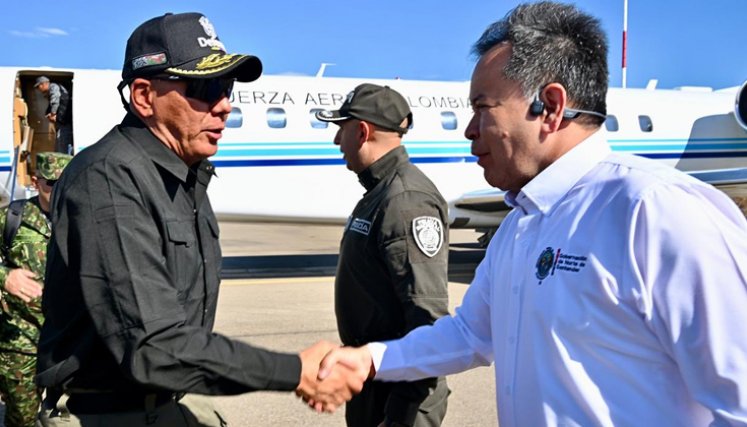Gobernador de Norte de Santander junto al Mindefensa llegan a Ocaña para coordinar acciones de seguridad