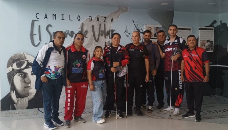 Esta es parte de la delegación de paratletismo que está en Medellín 