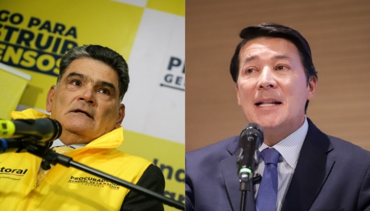 Procurador Eljach y registrador Penagos. Foto: Colprensa.