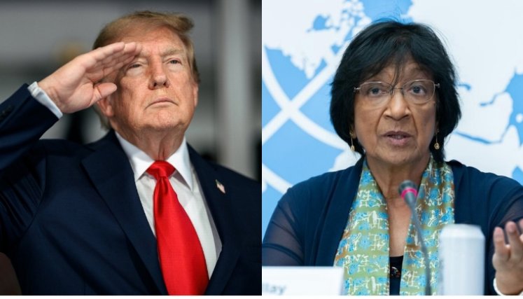 Trump y Navi Pillay.