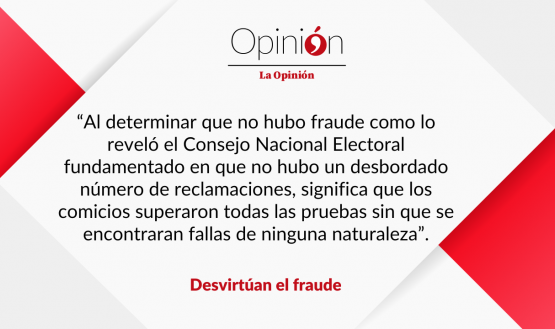 Desvirtúan el fraude