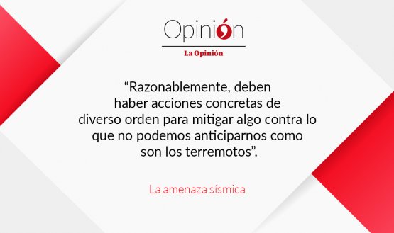 La amenaza sísmica
