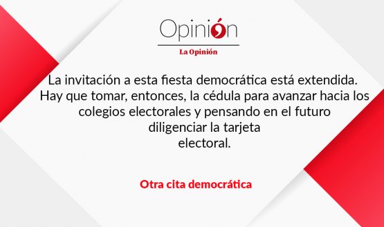 Editorial Otra cita democrática 20-06-26.