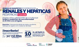 Están abiertas las inscripciones para la Tercera Brigada de Diagnóstico de Enfermedades Renales y Hepáticas Pediátricas