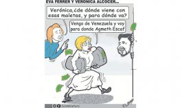 12-10-26 - Caricatura, Eva Ferrer y Verónica Alcocer.