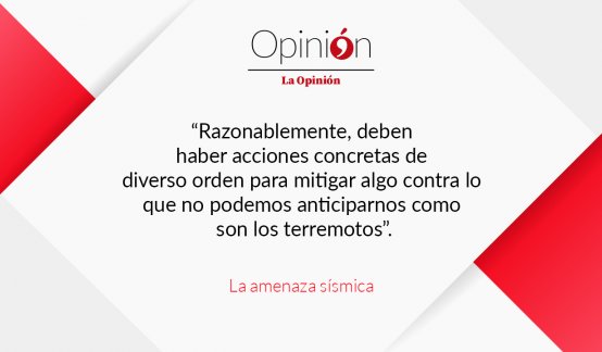 La amenaza sísmica