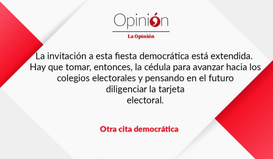 Editorial Otra cita democrática 20-06-26.