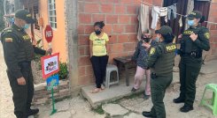 En Pamplonita la Policía previene el hurto a residencias y locales comerciales. / Foto: Cortesía. 