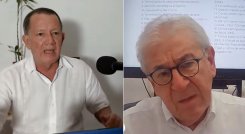 Jaime Vásquez (izquierda) sostuvo que el alcalde ha faltado a las promesas promulgadas en su época de campaña electoral. El alcalde Jairo Yáñez, afirmó que el mecanismo de participación ciudadana es patrocinado por maquinarias políticas. / Foto: CNE