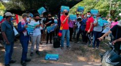 Activistas en contra del francking