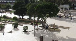 Después de varios intentos, por fin retornó el orden en el parque Águeda Gallardo.