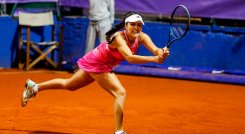 María Camila Osorio Serrano, tenista cucuteña en el torneo WTA 250 de Belgrado. 