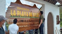 La administración municipal adelanta el embellecimiento del pueblo para recibir a propios y visitantes.