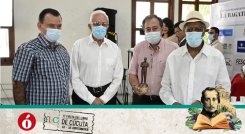 Se hizo la exaltación al Mérito al Periodismo Eustorgio Colmenares Baptista, galardón que recibió Miguel Méndez.  (De izquierda a derecha) Julio García-Herreros, Miguel Méndez, José Eustorgio Colmenares y Cicerón Flórez. / Foto: La Opinión