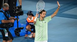 Daniil Medvedev en el Abierto de Australia. 