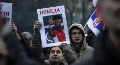 Manifestaciones a favor de Djokovic 