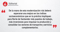 Editorial: Modernización vial