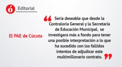 El PAE de Cúcuta