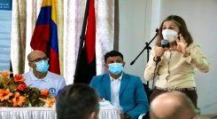 El secretario de Educación a nivel departamental adelanta mesas de trabajo en Ocaña para adoptar estrategias encaminadas a solventar los problemas presentados frente a la carencia de maestros y mejoramiento de la infraestructura educativa.