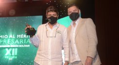  en la categoría mérito a la sostenibilidad empresarial. Mauricio Vargas Giraldo, gerente de esta empresa, recibió el galardón.