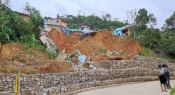 Se agrava la situación en Convención ante el desplome de los gaviones construidos para mitigar los riesgos de la falla geológica. / Foto: Cortesía / La Opinión 