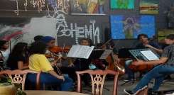 Formación musical en la fundación La Bohemia./Foto: Cortesía.