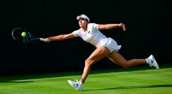 Camila Osorio en Wimbledon 2022. Foto: AFP