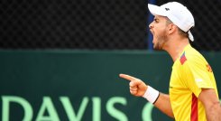 El antioqueño Nicolás Mejía le dio el primer punto a Colombia en la Copa Davis a Colombia en el duelo contra Turquía.