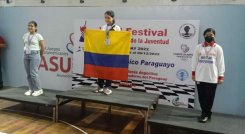 Ghisell Gabriela Morales, campeona suramericana del Festival de la Juventud, en la modalidad de ajedrez rápido.