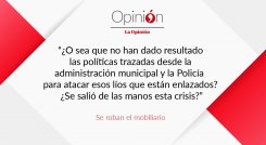Se roban el mobiliario